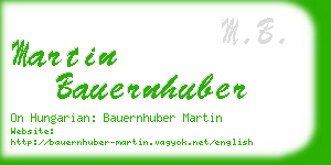 martin bauernhuber business card